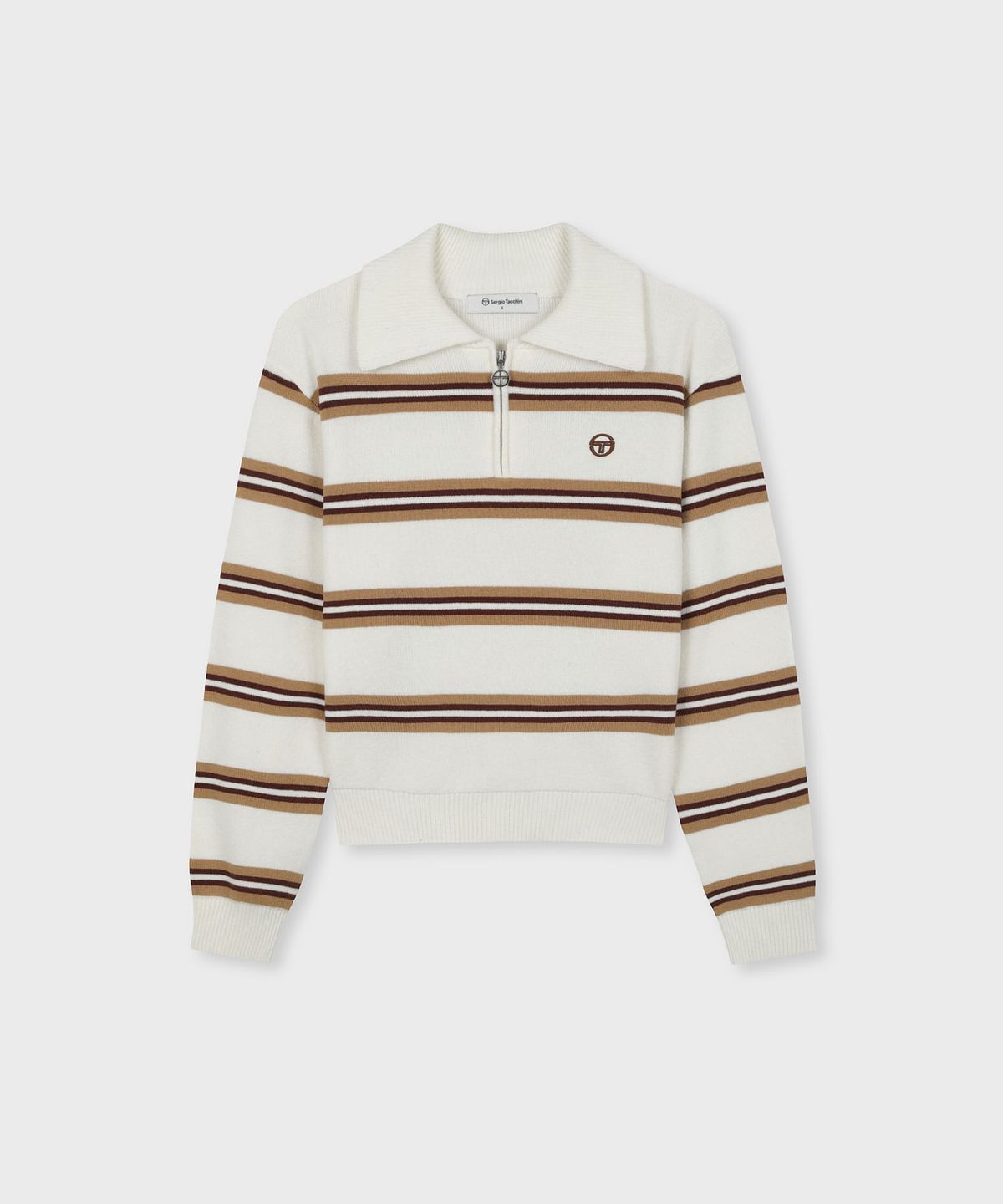세르지오 타키니(SERGIO TACCHINI) W 울캐시 니트 하프집 스웨터 (Ptn.Ivory)