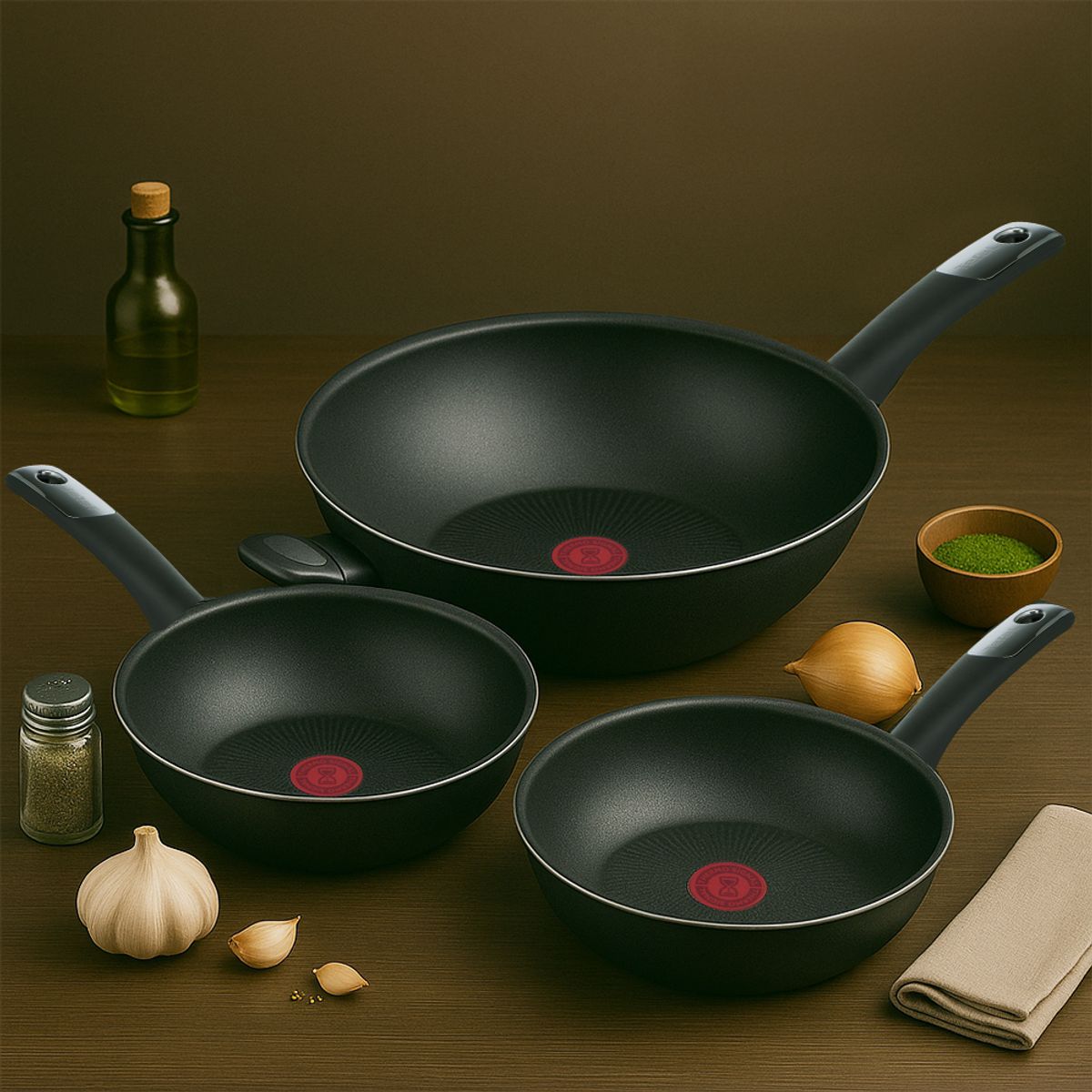 테팔(TEFAL) 인덕션 티타늄3X 퍼펙션 볶음팬 3P세트