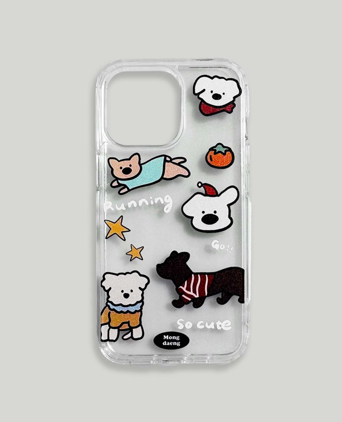 몽댕(MONGDAENG) sweater puppy case 스웨터 멍멍이 친구들 아이폰 케이스