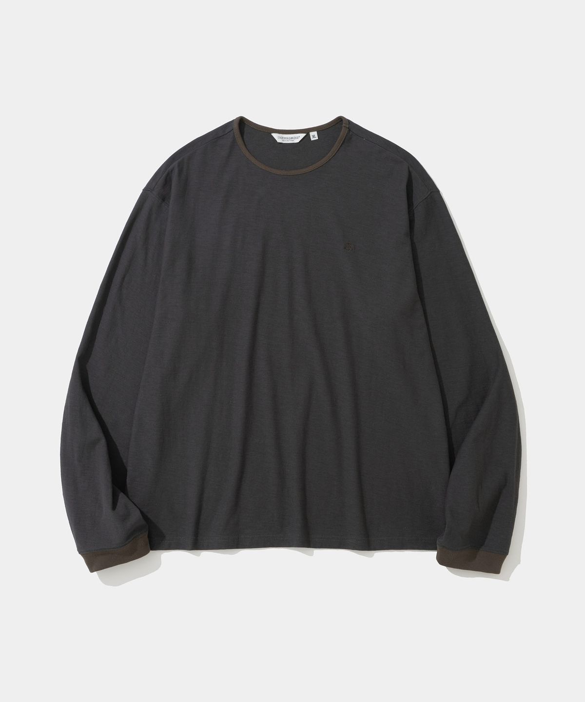 유니폼브릿지(UNIFORM BRIDGE) slub ringer l/s t-shirt charcoal
