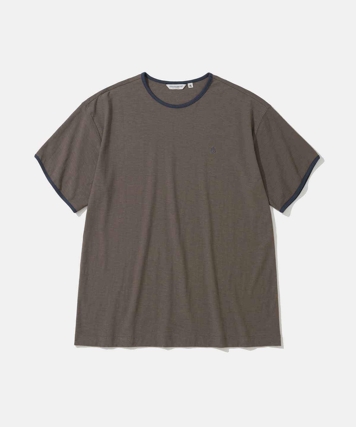 유니폼브릿지(UNIFORM BRIDGE) slub ringer s/s t-shirt brown