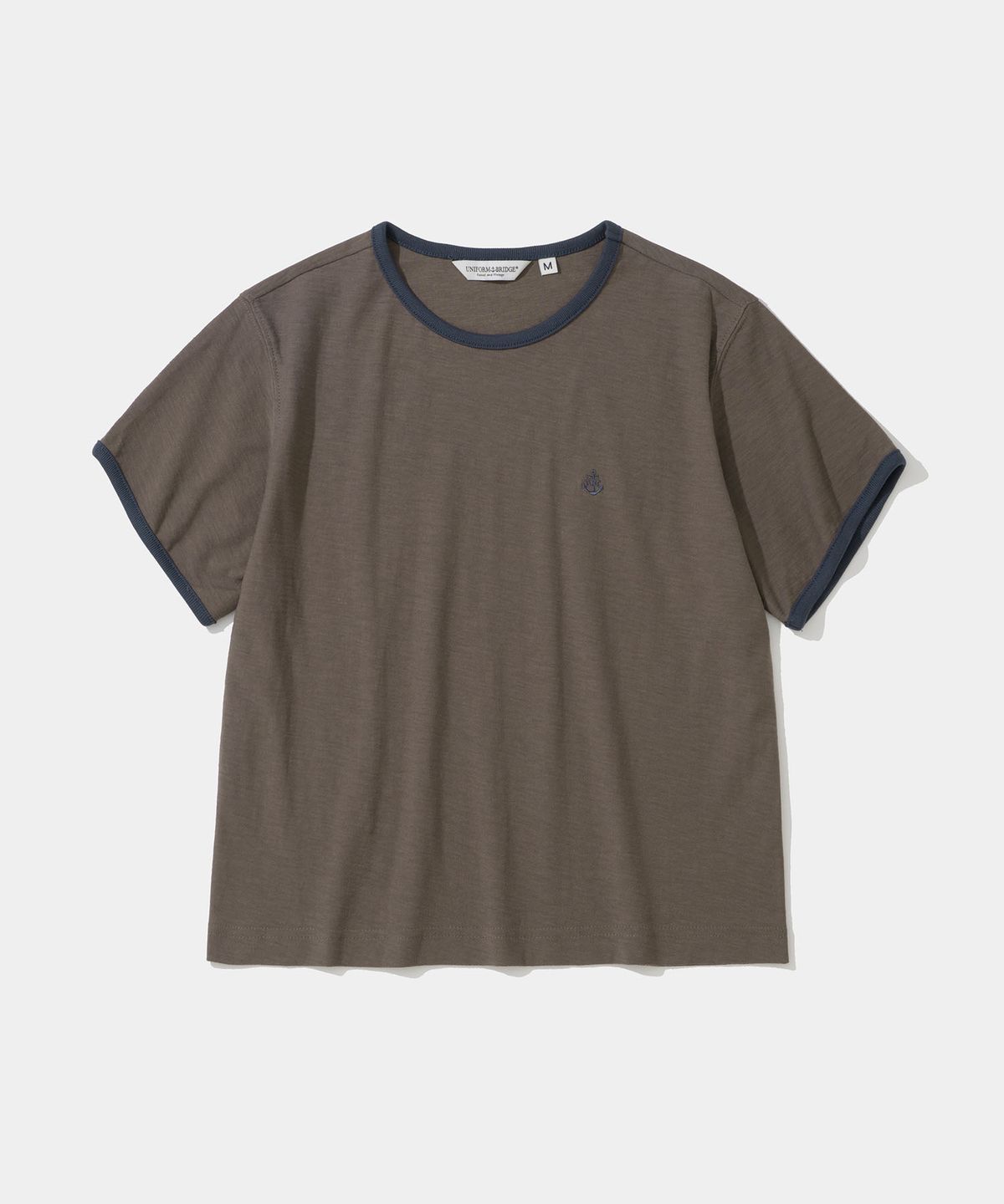유니폼브릿지(UNIFORM BRIDGE) (w) slub ringer s/s t-shirt brown