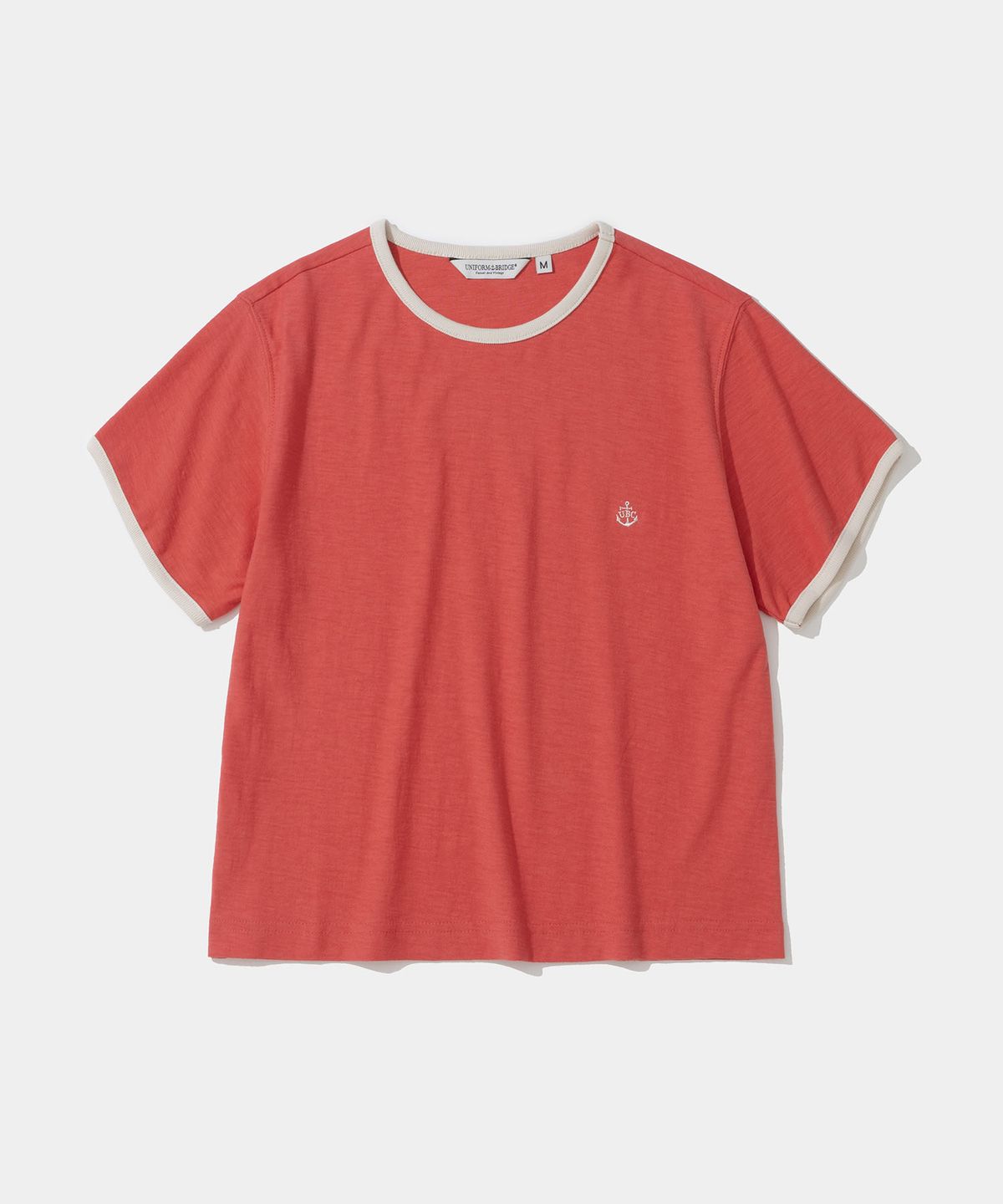 유니폼브릿지(UNIFORM BRIDGE) (w) slub ringer s/s t-shirt red