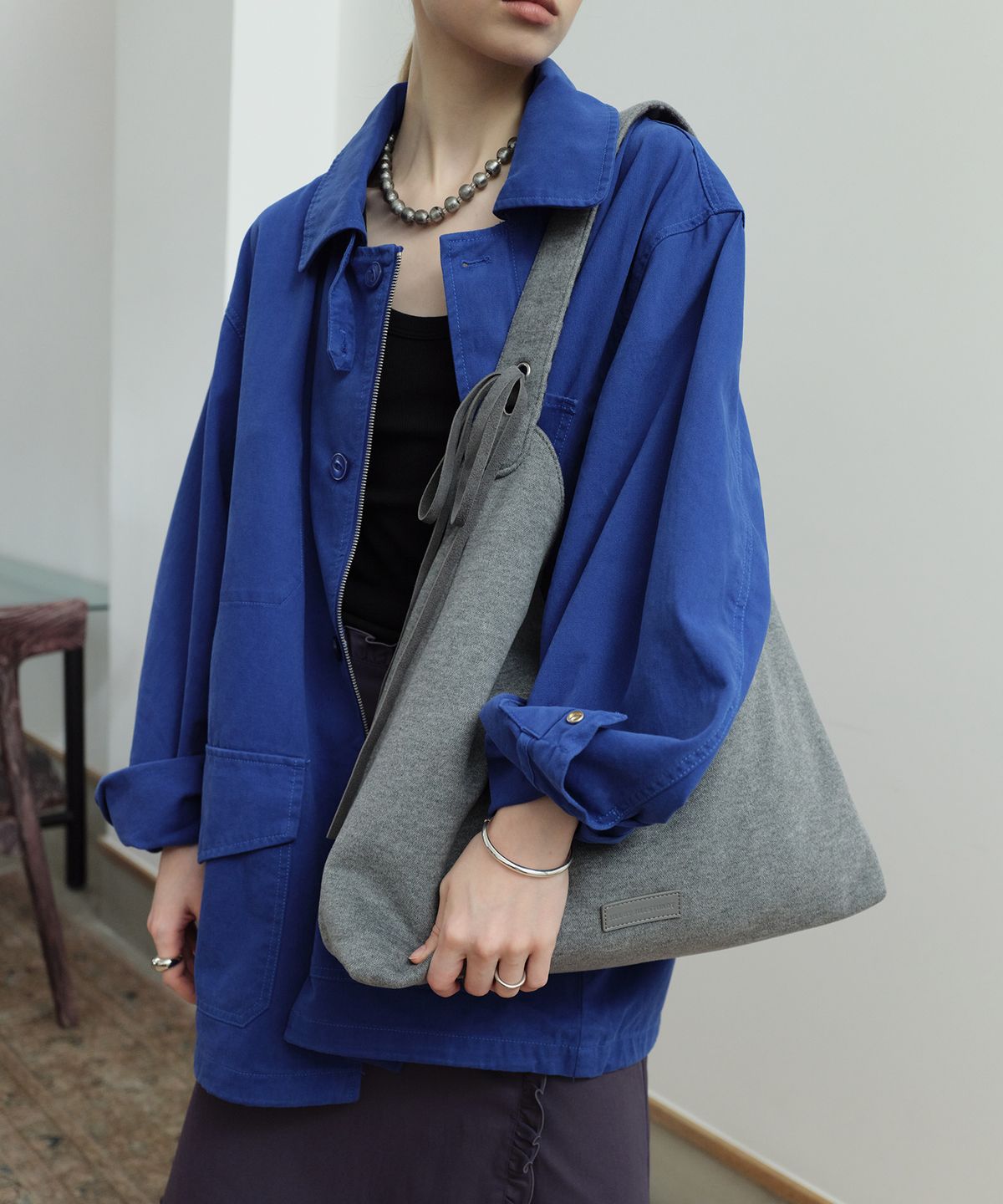 질바이질스튜어트(JILL BY JILLSTUART) [다나] 울 & 호피 리버시블 호보백