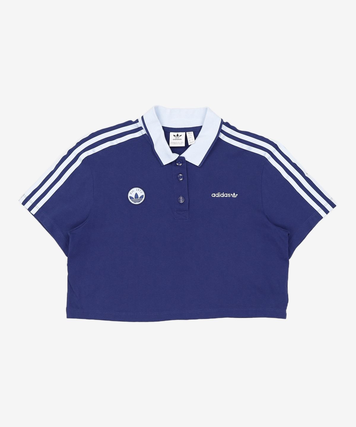 아디다스(ADIDAS) 크롭 폴로 셔츠 - 다크블루 / IX3543 M