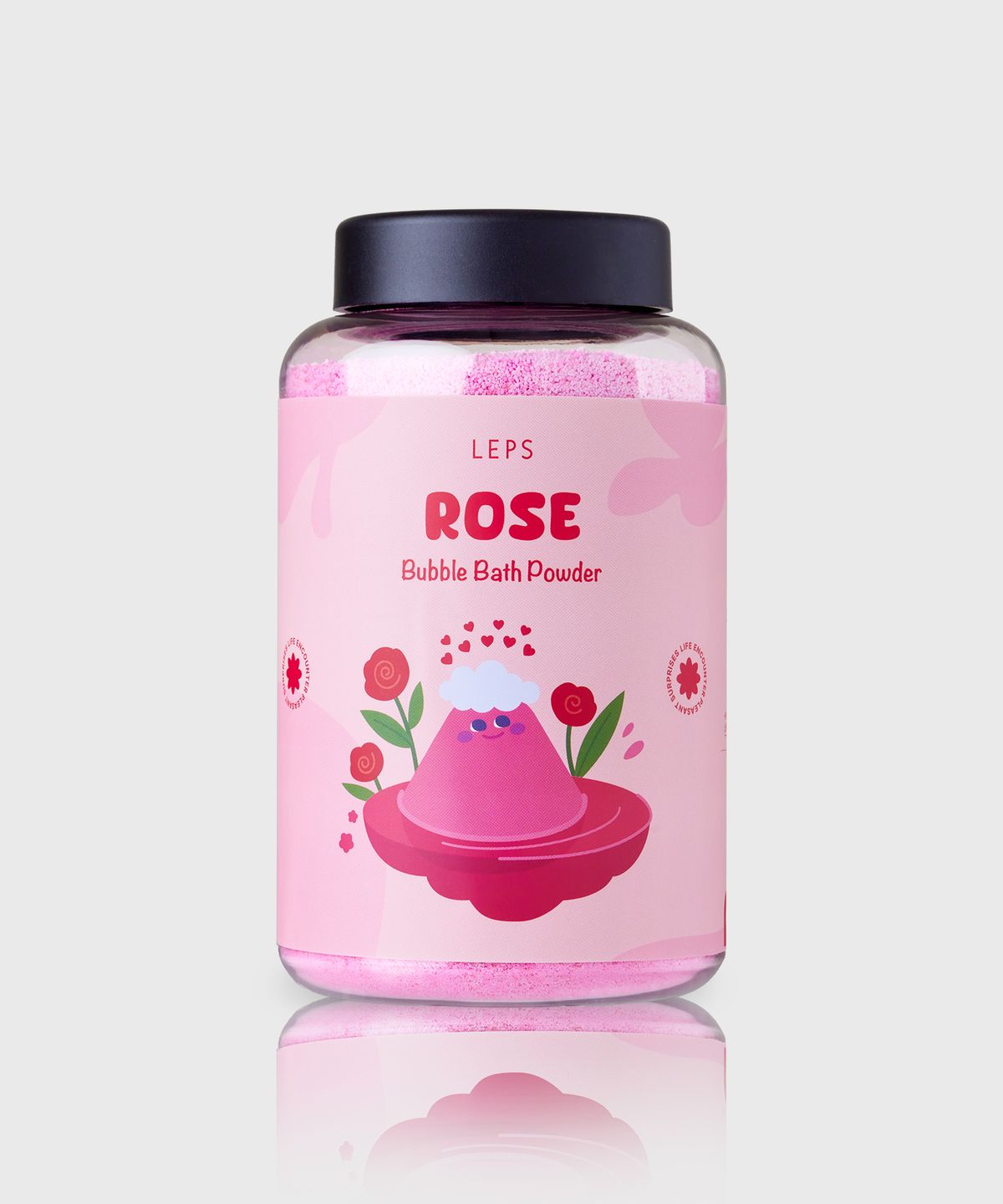 렙스(LEPS) 대용량 로즈향 버블파우더 입욕제 러블리 로즈 400g