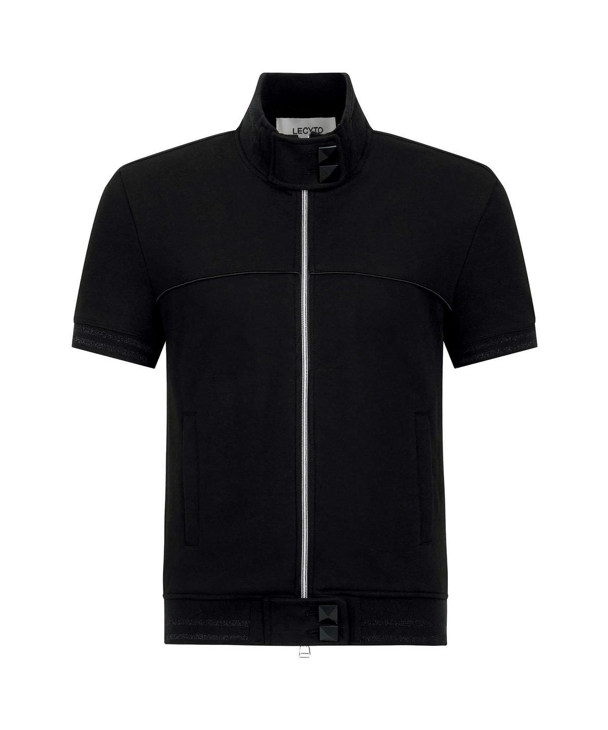 레씨토(LECYTO) Pyramid Buckle Zip-Up_[Black]