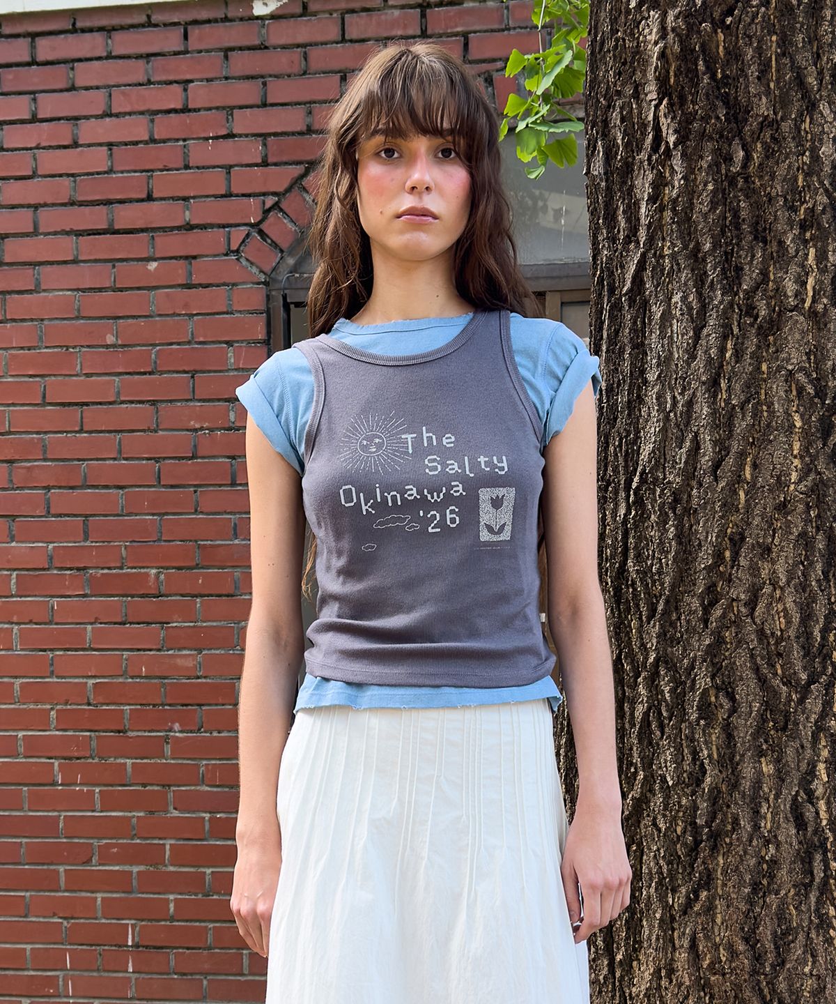 다이애그널(DIAGONAL) THE SALTY OKINAWA TANK (dark grey)