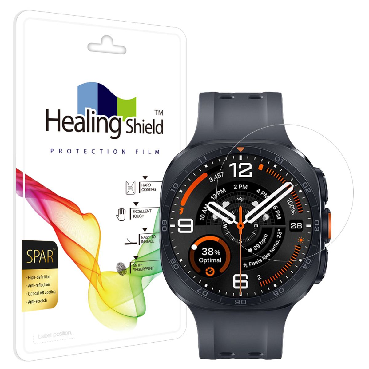힐링쉴드(HEALINGSHIELD) 갤럭시워치9 울트라2 47mm 슈페리어 AR 고화질 액정보호필름 2매