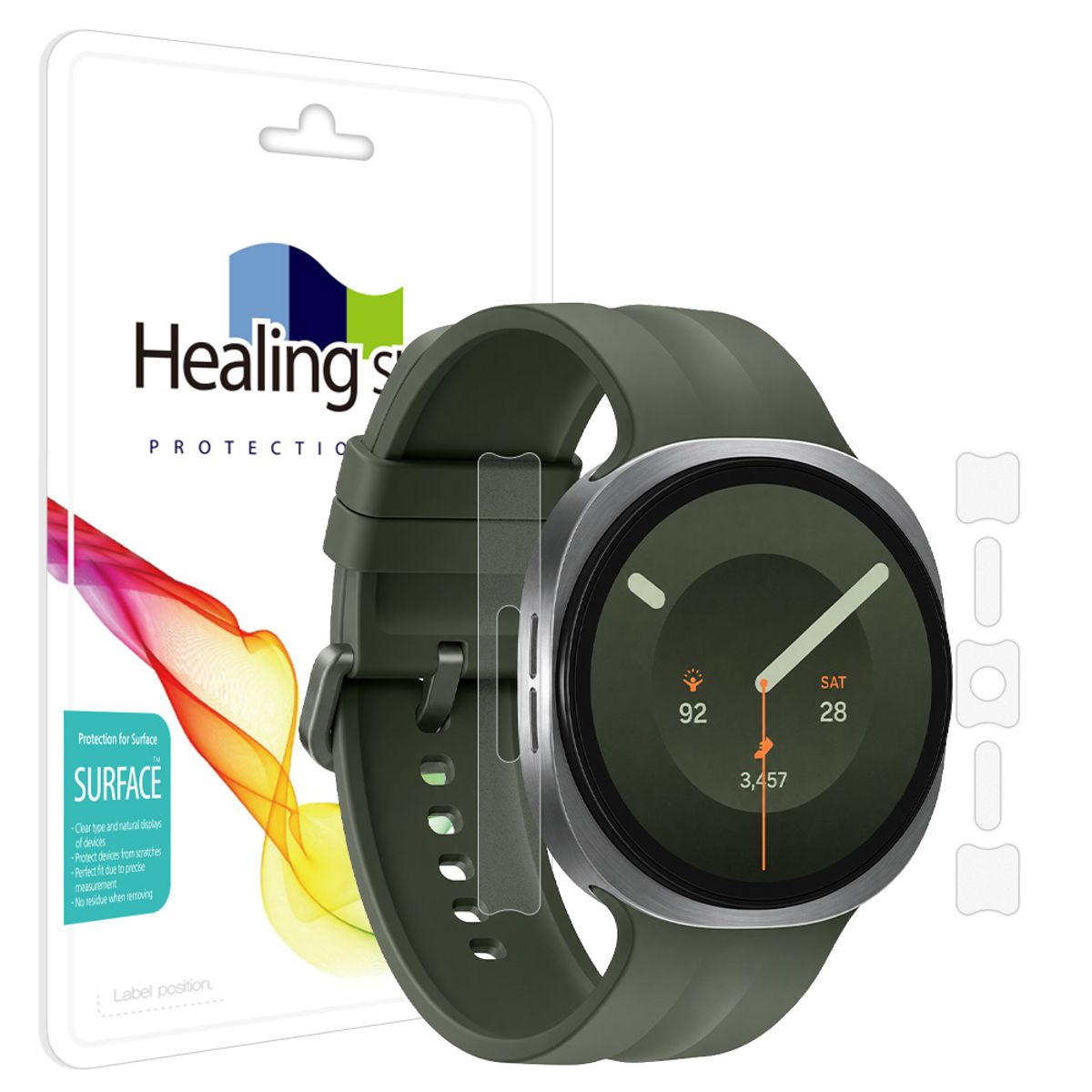 힐링쉴드(HEALINGSHIELD) 갤럭시워치9 44mm 무광 측면테두리필름 2매