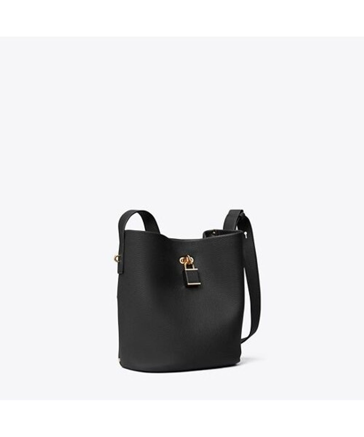 토리버치(TORYBURCH) 락 슬림 미디엄 버킷백 - 블랙