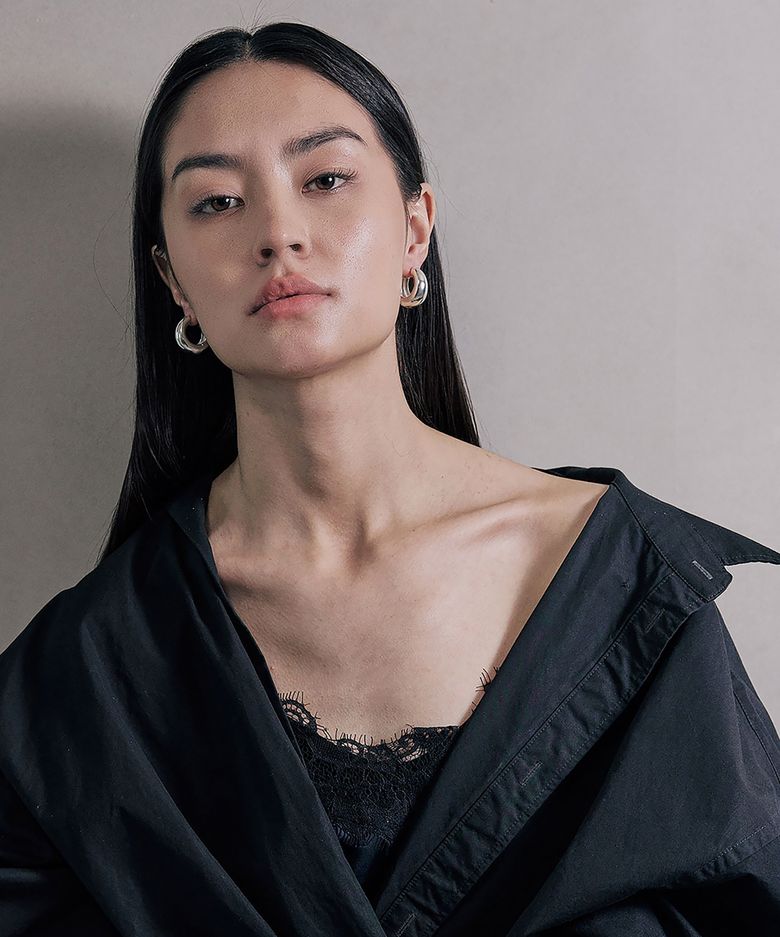 Dome Earrings L Silver