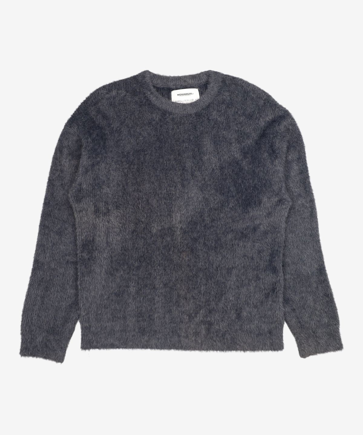 노매뉴얼(NOMANUAL) CROPPED HAIRY KNIT - DUSK M