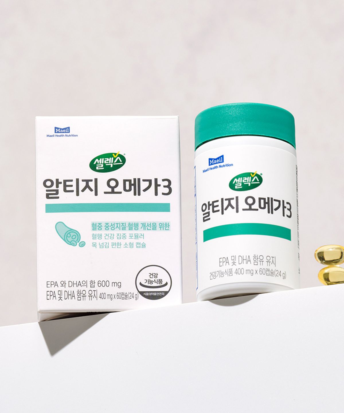 셀렉스(SELEX) 알티지 오메가3 400mg 1개월분(60정), 3개월분(180정) 택 1