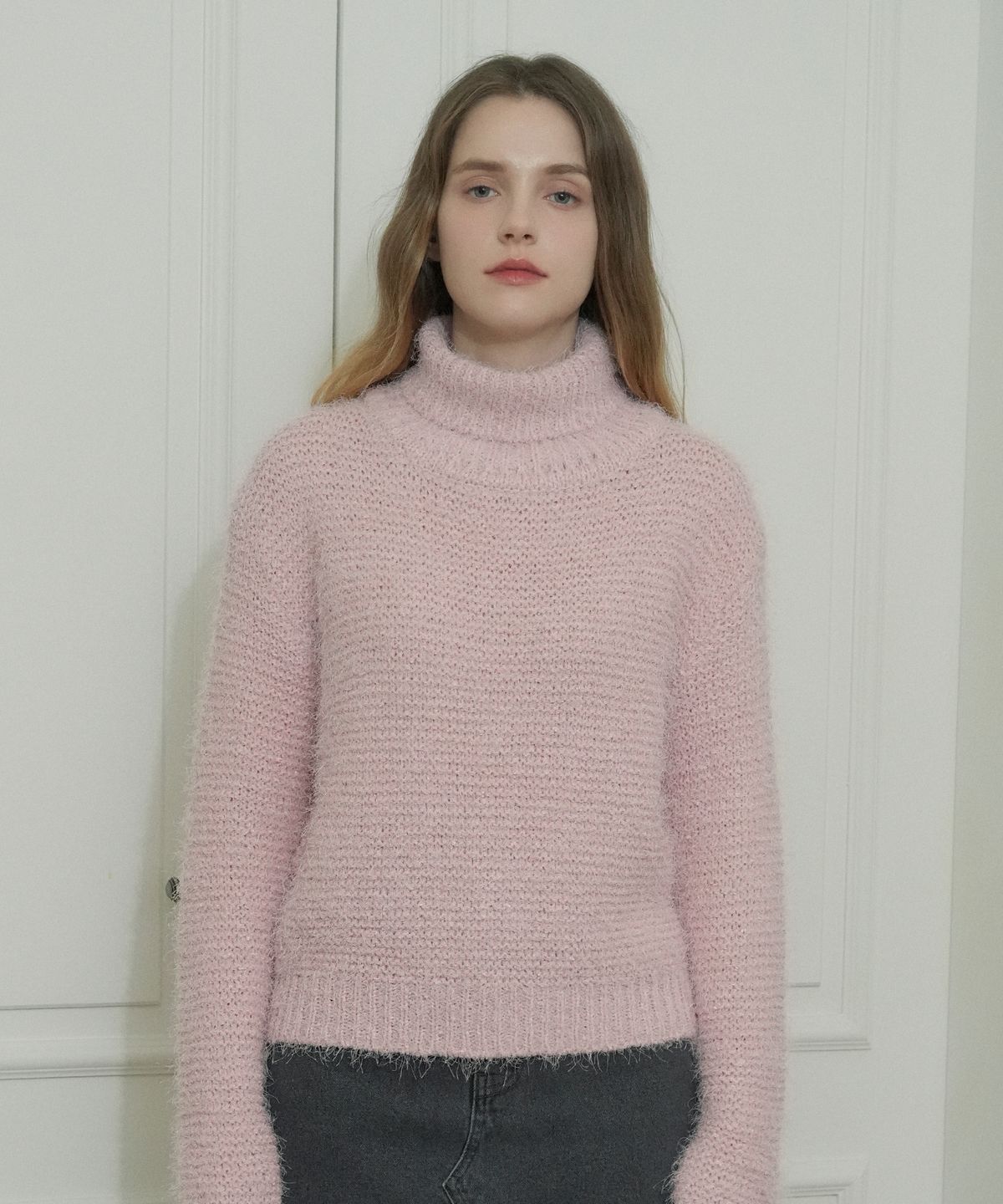 블레티(VLETI) High Neck Loose Fit Knit (Indie pink)