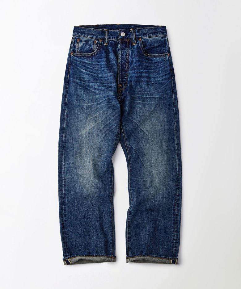 30S CINCH BACK SELVEDGE WIDE PANTS_MEDIUM BLUE
