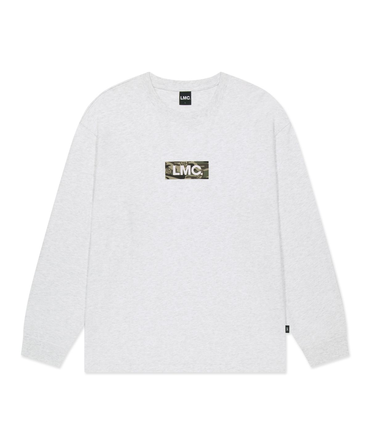 엘엠씨(LMC) OG BOX LOGO LONG SLV TEE light heather gray