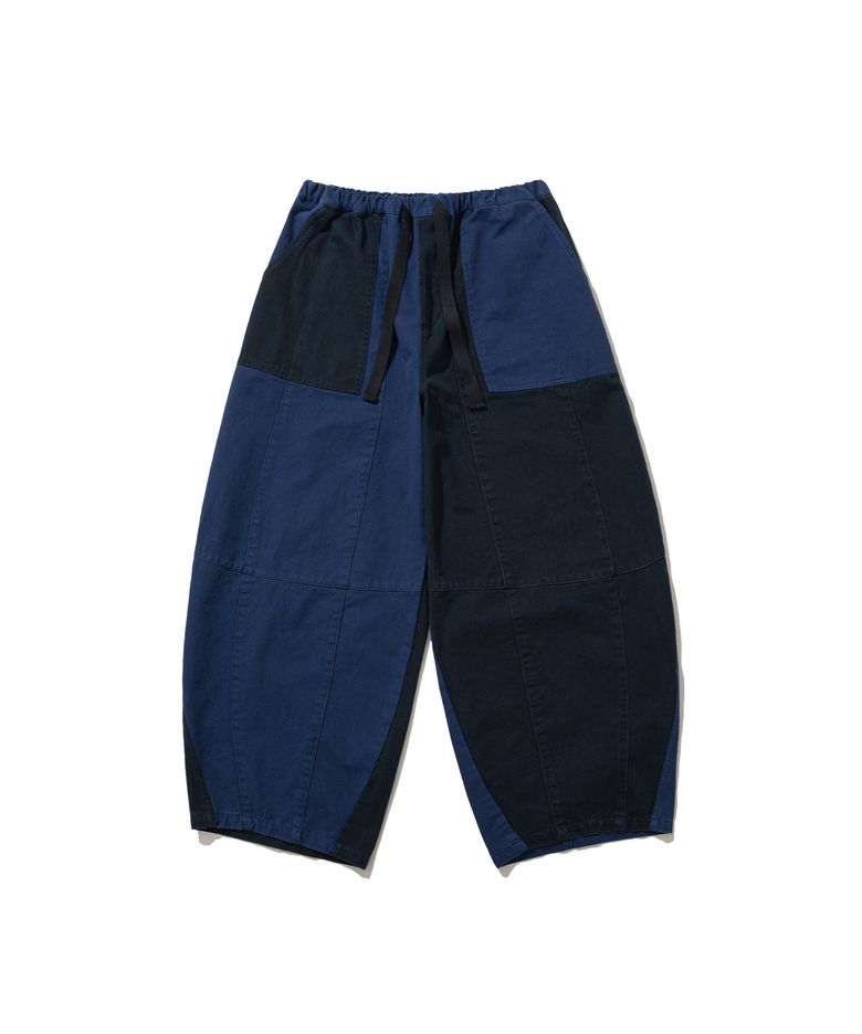 Panel Mix Balloon Pants - Blue