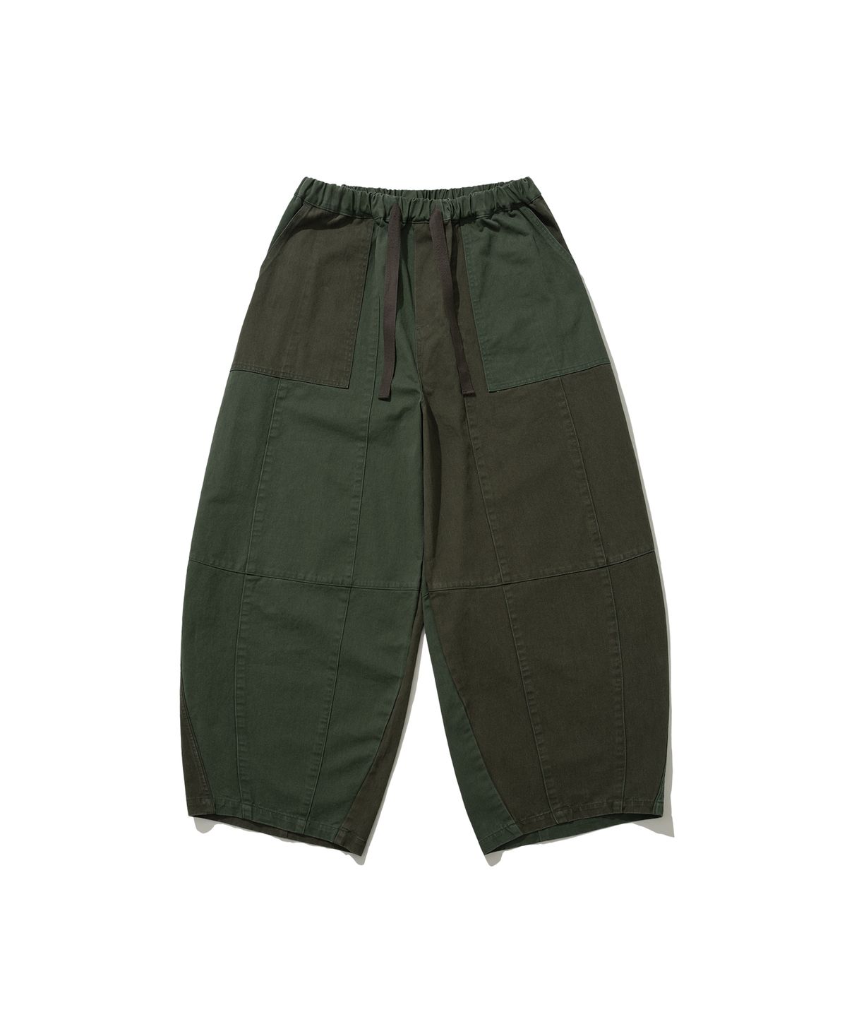 앵글런(ANGLAN) Panel Mix Balloon Pants - Khaki