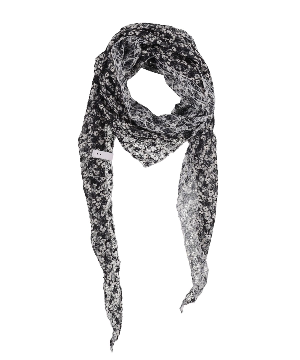 온스카(ONSKA) FLORAL PATTERN SCARF (BLACK)