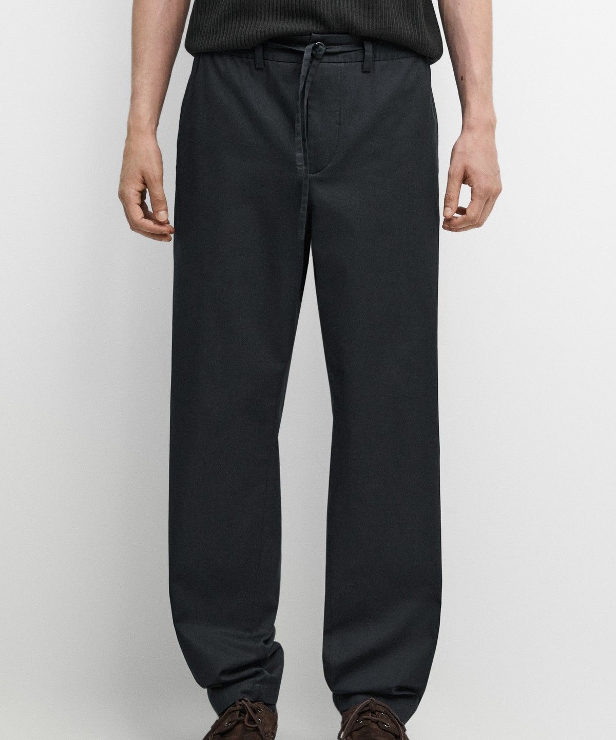 마시모두띠(MASSIMO DUTTI) 코튼 혼방 조거핏 팬츠