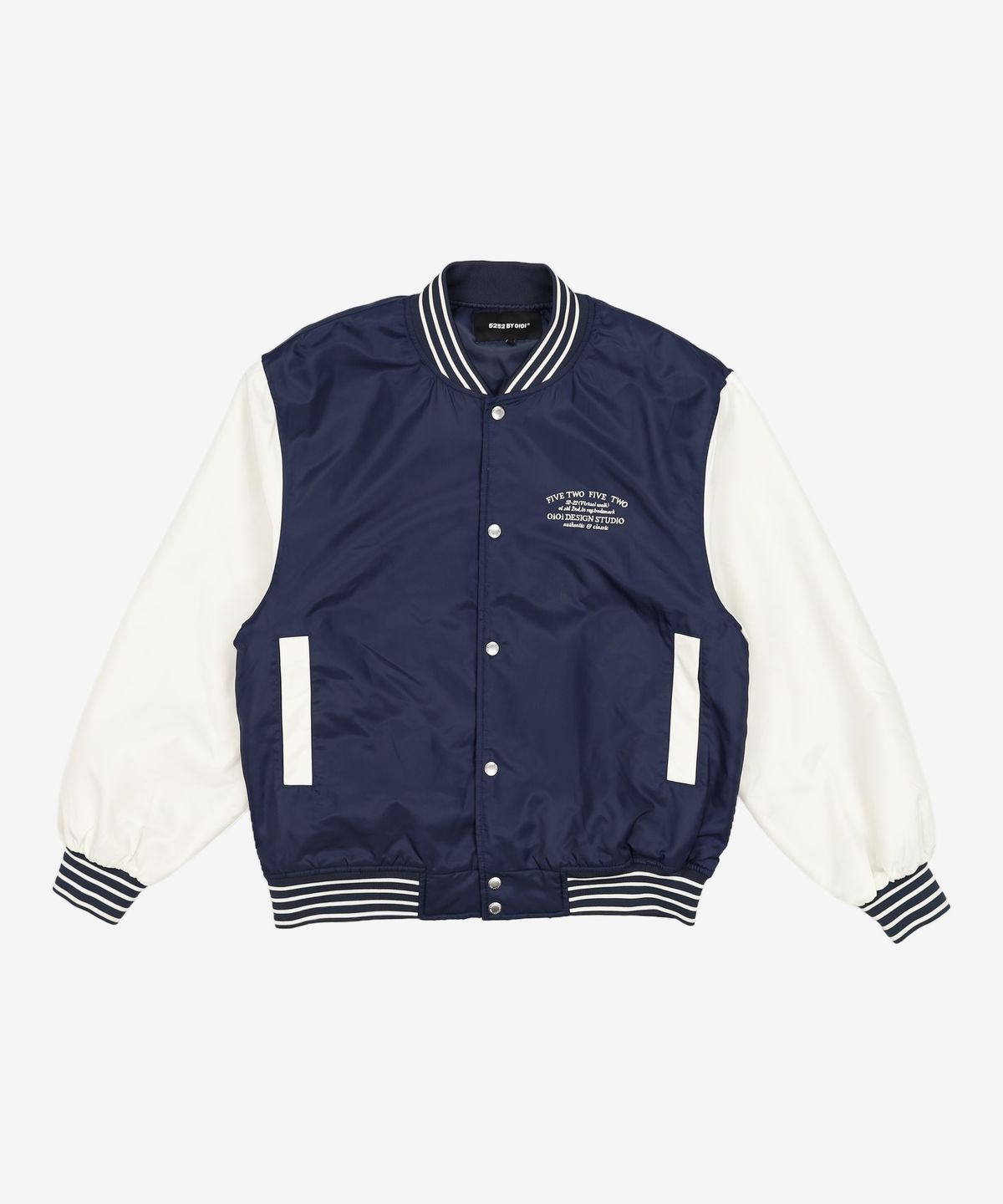 오아이오아이 컬렉션(OIOI COLLECTION) SERIF LOGO STADIUM JACKET [NAVY] L