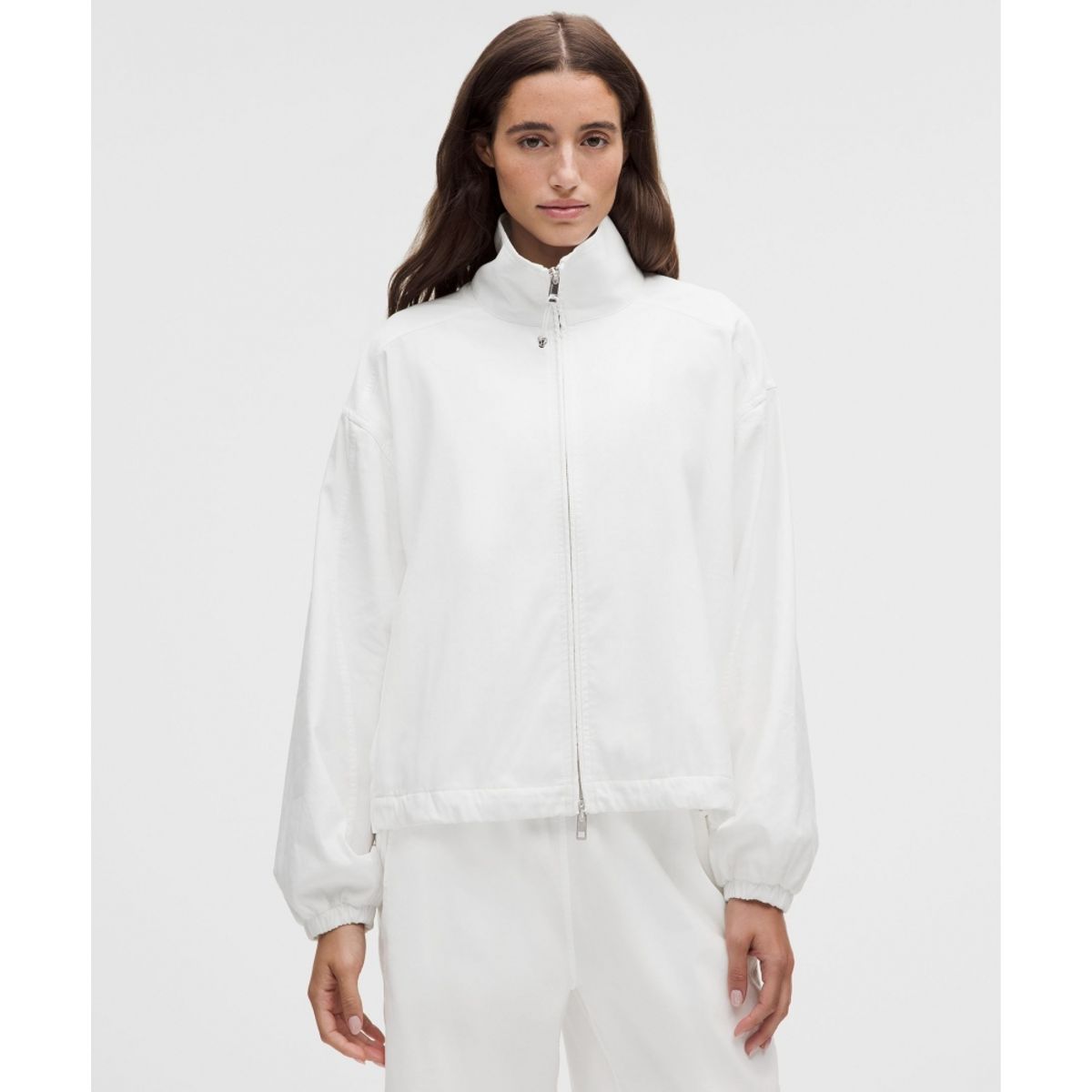 룰루레몬(LULULEMON) LuluLinen 퍼넬넥 재킷  WHT
