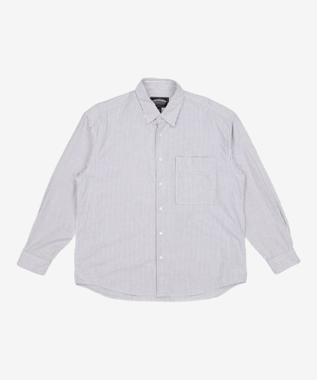 프리즘웍스(FRIZMWORKS) STRIPE COTTON RELAXED SHIRT _ BLUE L