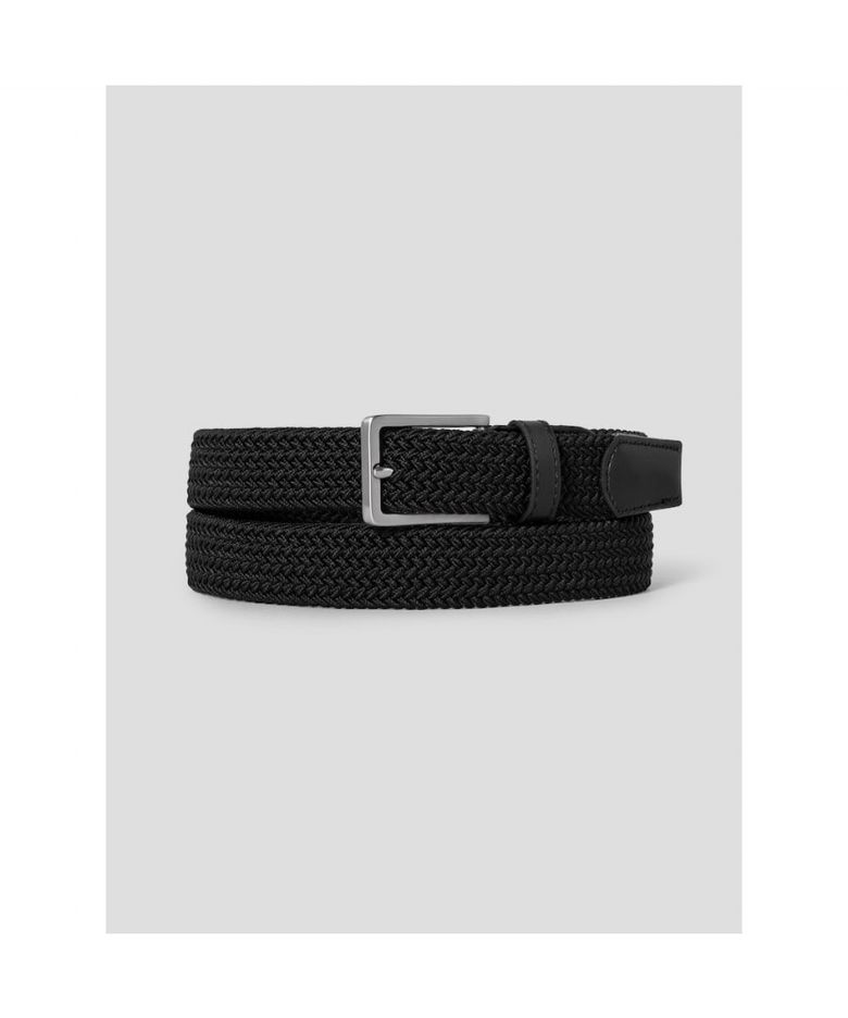 30mm 엘라스틴 벨트 (실버 버클)  블랙