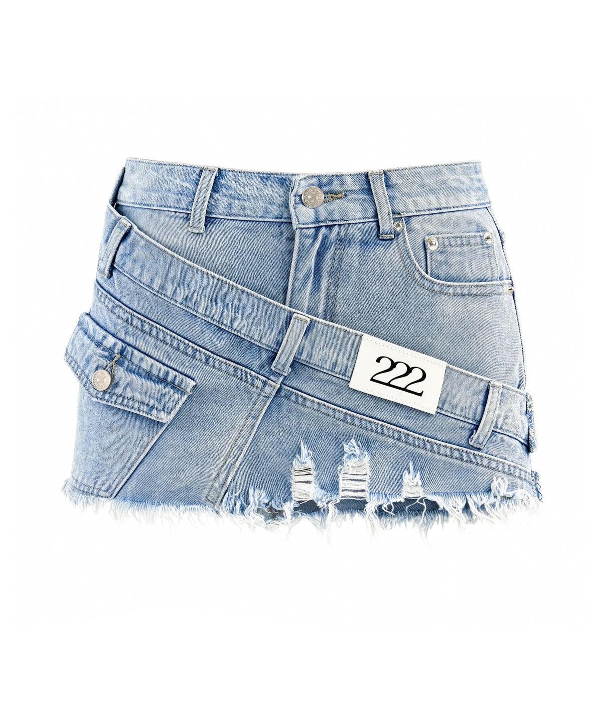 이투둘(222) LAYERED DENIM SKIRT 007