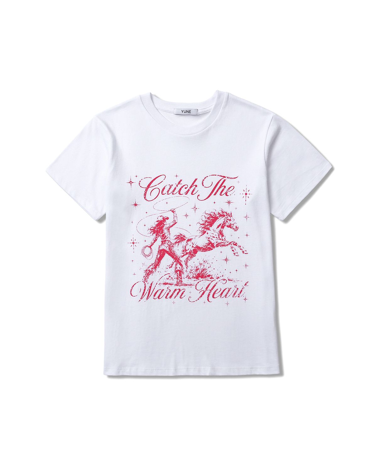 유네(YUNE) Catch The Warm Heart Tee_[White]