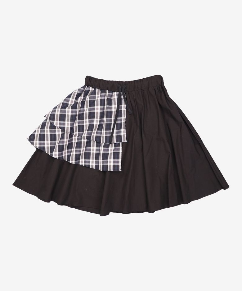CANCAN COLORED SKIRT, BLACK CHECK FREE