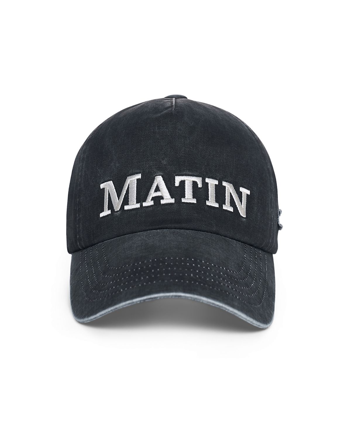마뗑킴(MATIN KIM) MATIN FLAT CROWN BALL CAP IN CHARCOAL