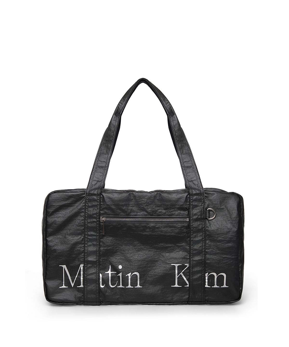 마뗑킴(MATIN KIM) MATIN UTILITY SQUARE DUFFEL BAG IN BLACK