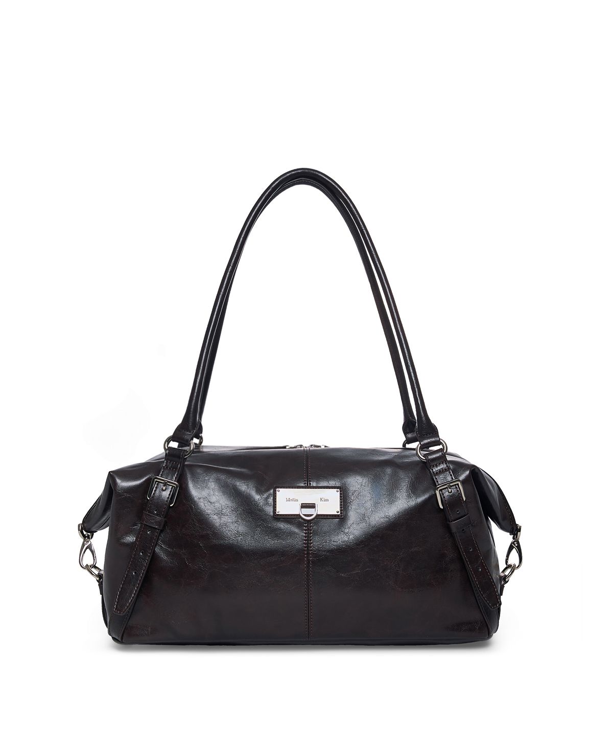 마뗑킴(MATIN KIM) MATIN SOFT FORM BOWLING BAG IN DARK BROWN