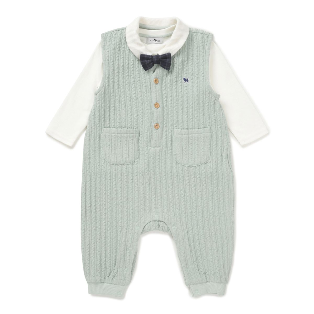블루독 베이비(BLUEDOGBABY) 보타이 클래식우주복 SET (46A13-600-06)