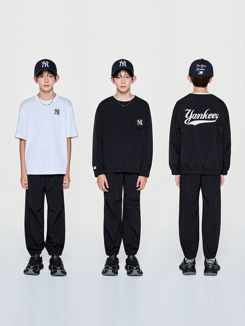베이직 우븐 맨투맨 3P 세트 NY (Black)