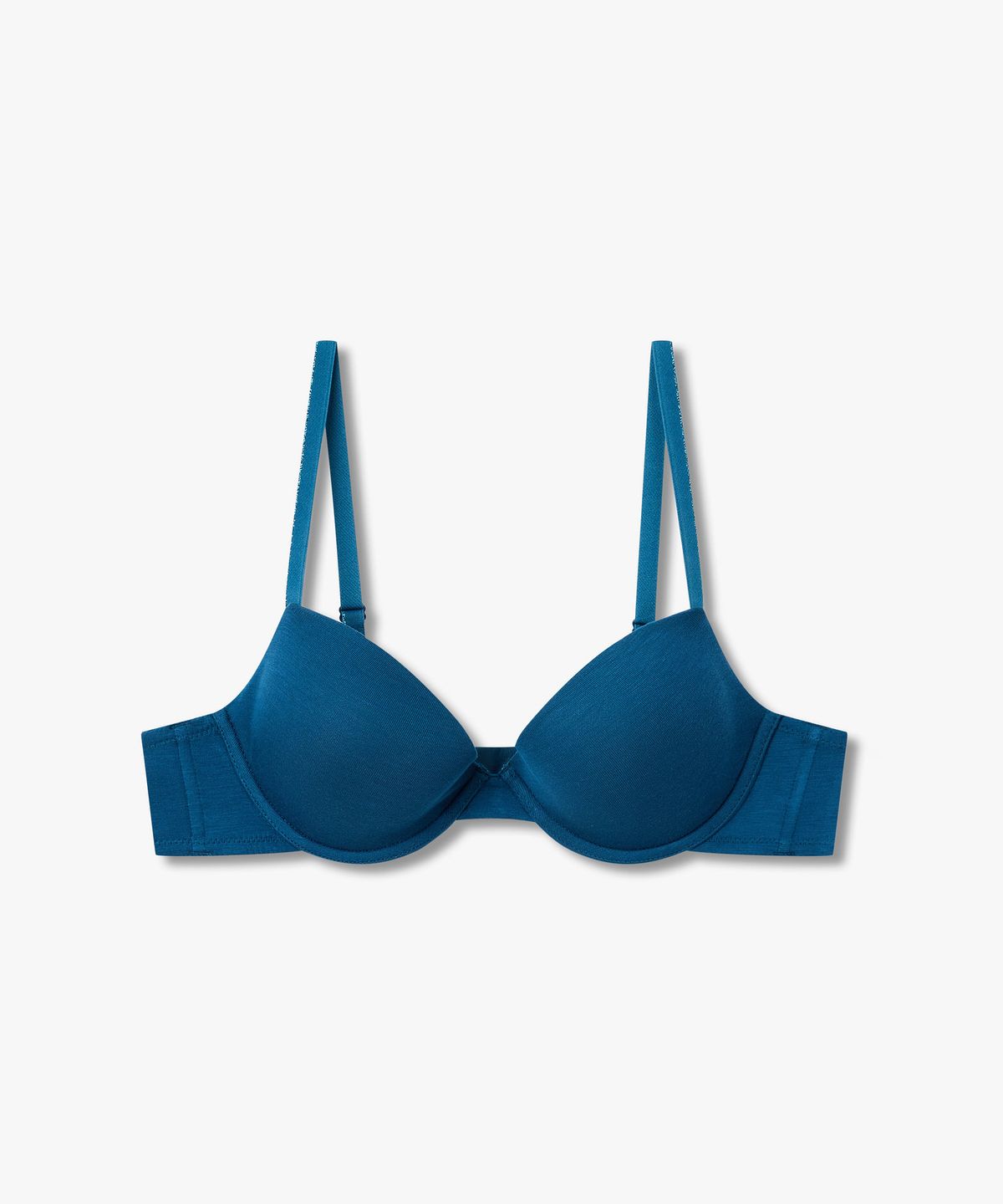엠포리오 아르마니 언더웨어(EMPORIO ARMANI UNDERWEAR) 여성 메탈릭 트림 리무버블 푸쉬업 브라_블루 0826385505