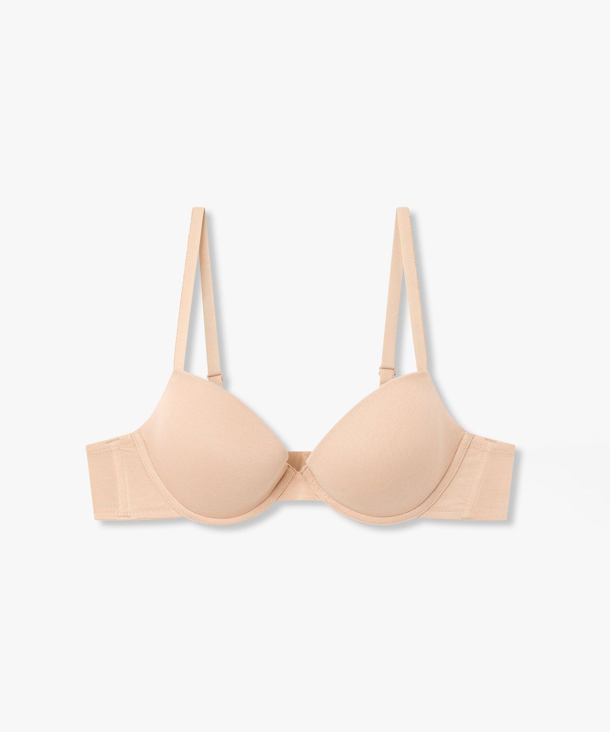 엠포리오 아르마니 언더웨어(EMPORIO ARMANI UNDERWEAR) 여성 메탈릭 트림 리무버블 푸쉬업 브라_내추럴 0826385503