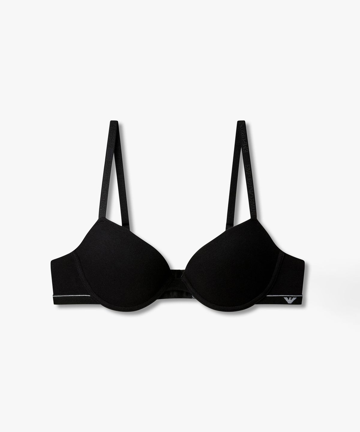 엠포리오 아르마니 언더웨어(EMPORIO ARMANI UNDERWEAR) 여성 이글 로고 푸쉬업 브라_블랙 0826385523