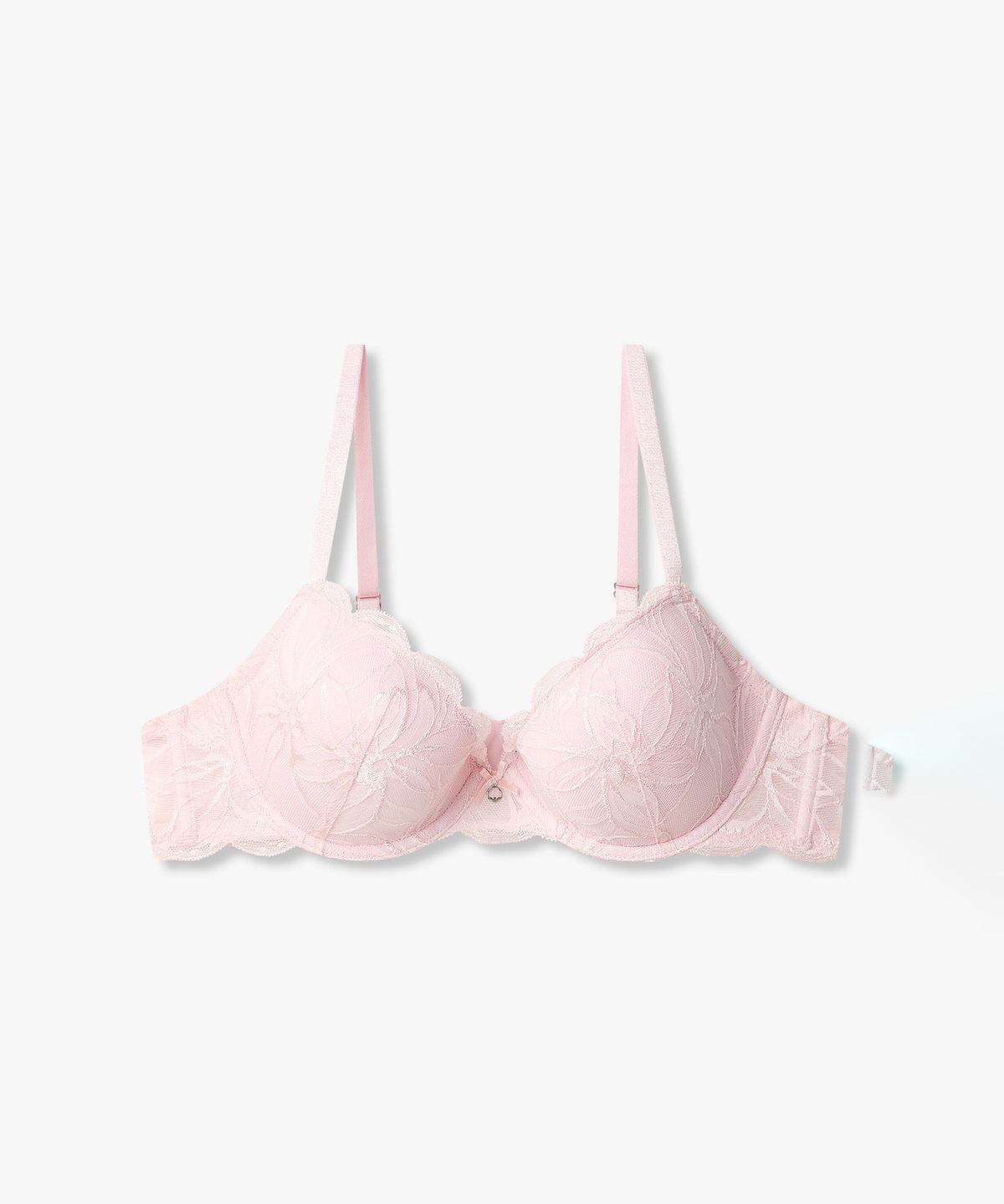 엠포리오 아르마니 언더웨어(EMPORIO ARMANI UNDERWEAR) 여성 레이스 패치 리무버블 푸쉬업 브라_핑크 0826385516