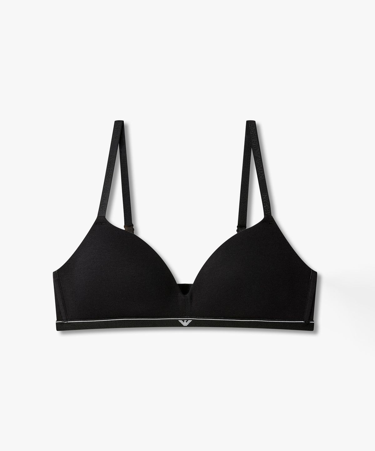 엠포리오 아르마니 언더웨어(EMPORIO ARMANI UNDERWEAR) 여성 이글 로고 밴딩 브라렛 브라_블랙 0826381524