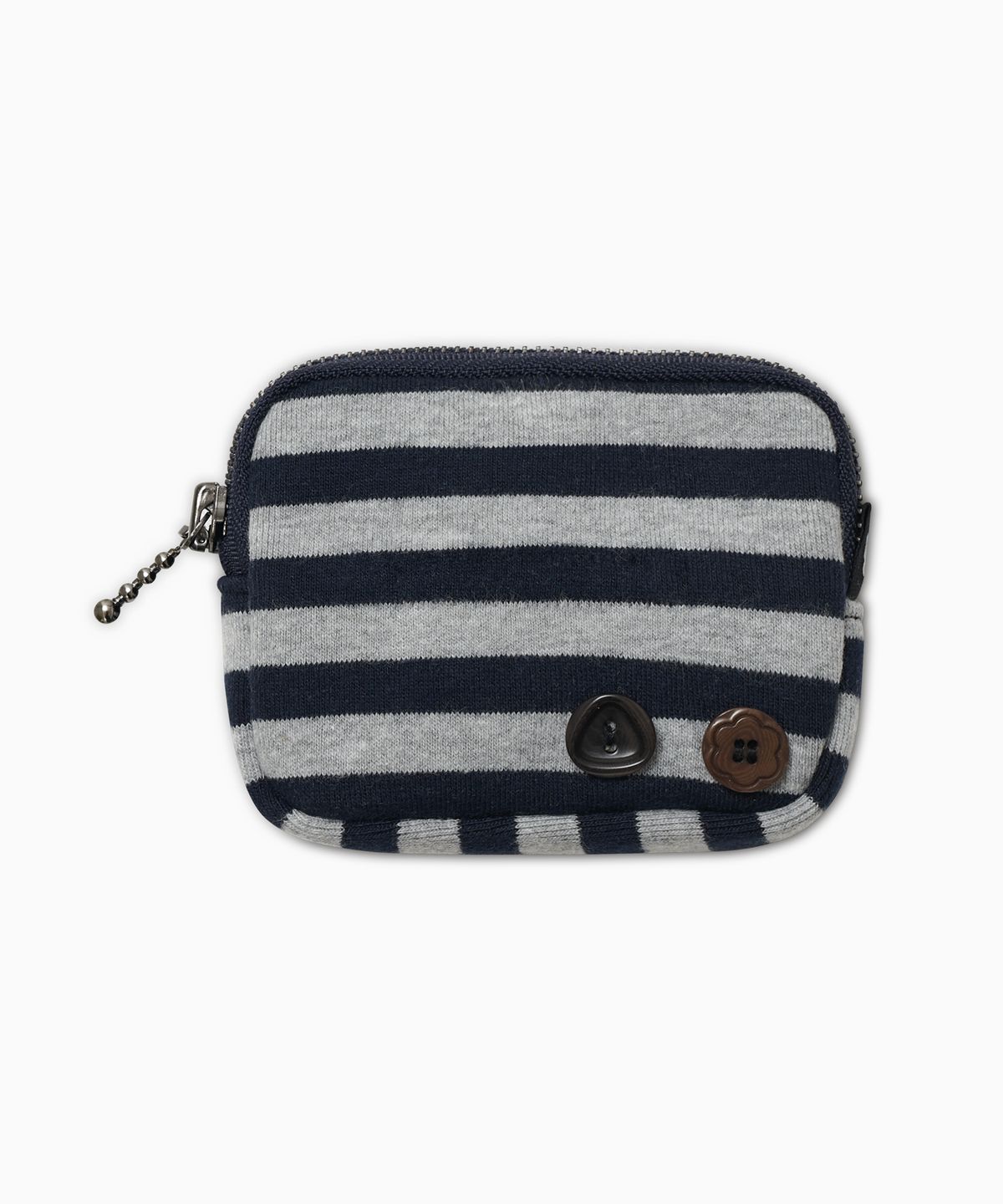 오헤시오(OHESHIO) BUTTON POINT COIN WALLET, NAVY STRIPE