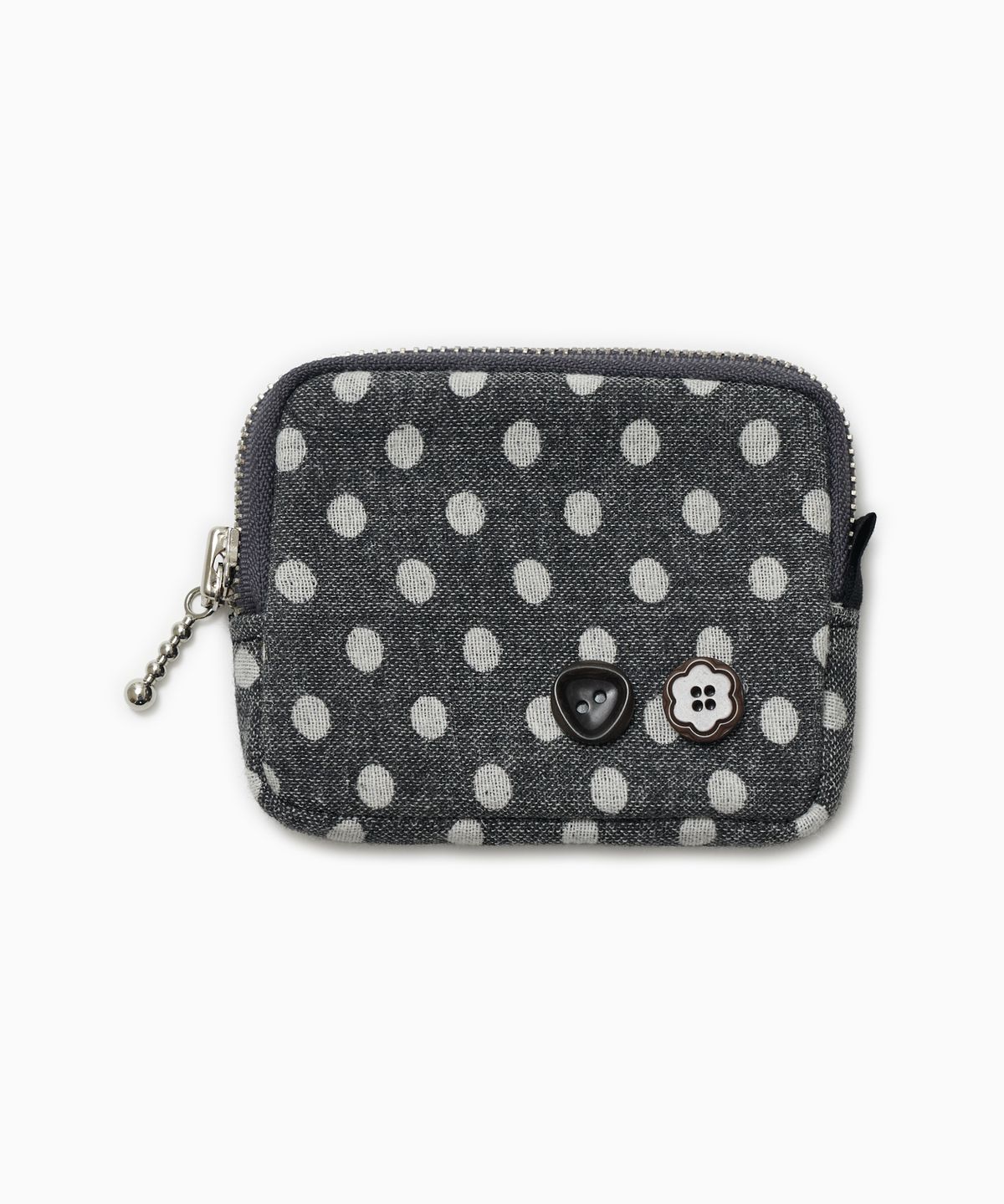 오헤시오(OHESHIO) BUTTON POINT COIN WALLET, CHARCOAL DOT