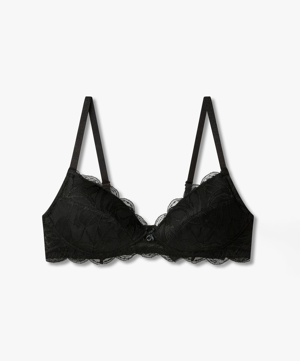 엠포리오 아르마니 언더웨어(EMPORIO ARMANI UNDERWEAR) 여성 레이스 패치 브라렛 브라_블랙 0826381519