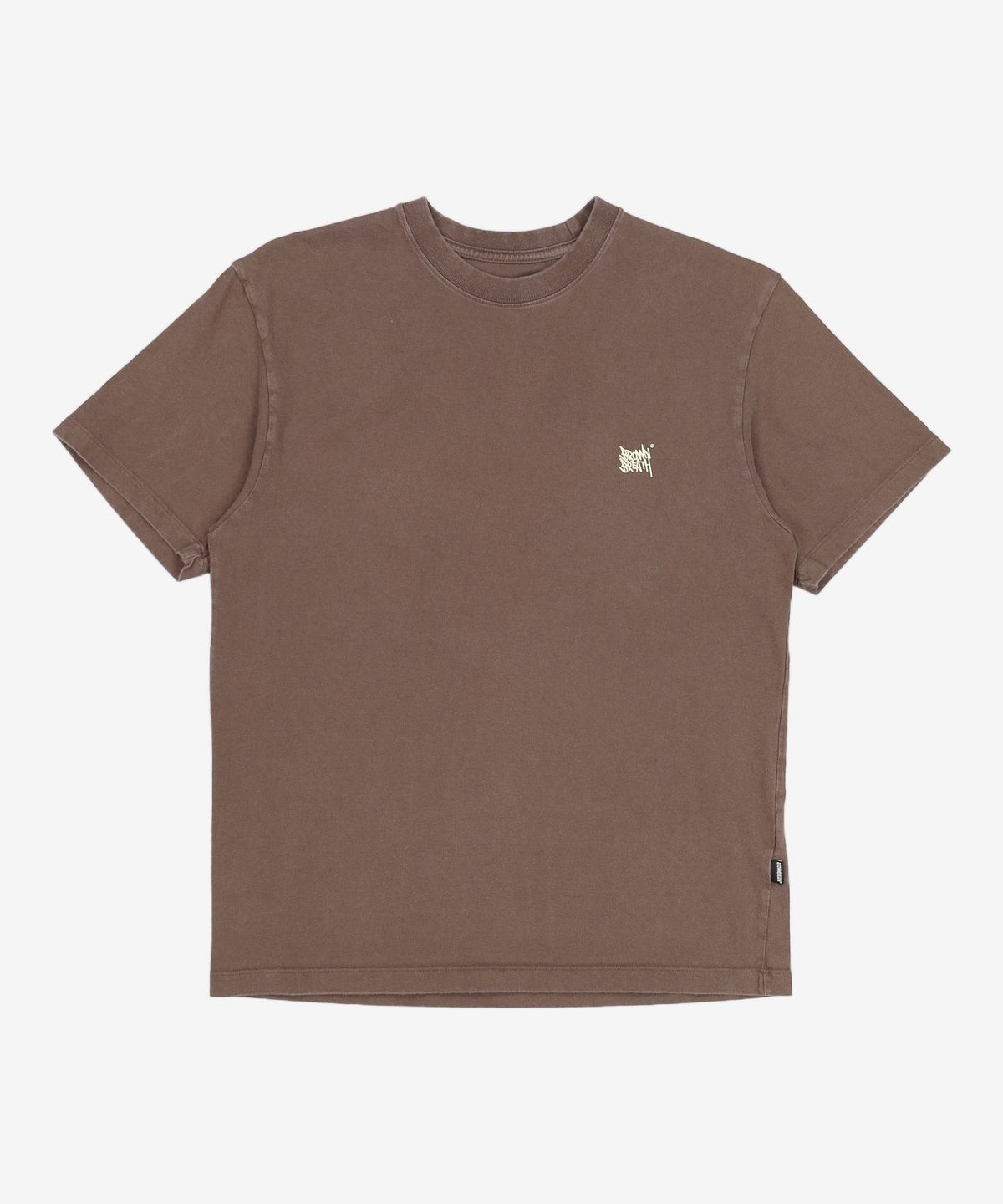 브라운브레스(BROWNBREATH) TAG TEE - DARK BROWN S