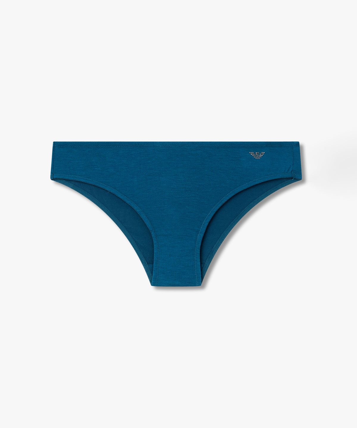 엠포리오 아르마니 언더웨어(EMPORIO ARMANI UNDERWEAR) 여성 핫픽스 로고 레이온 저지 브리프_블루 0826311505
