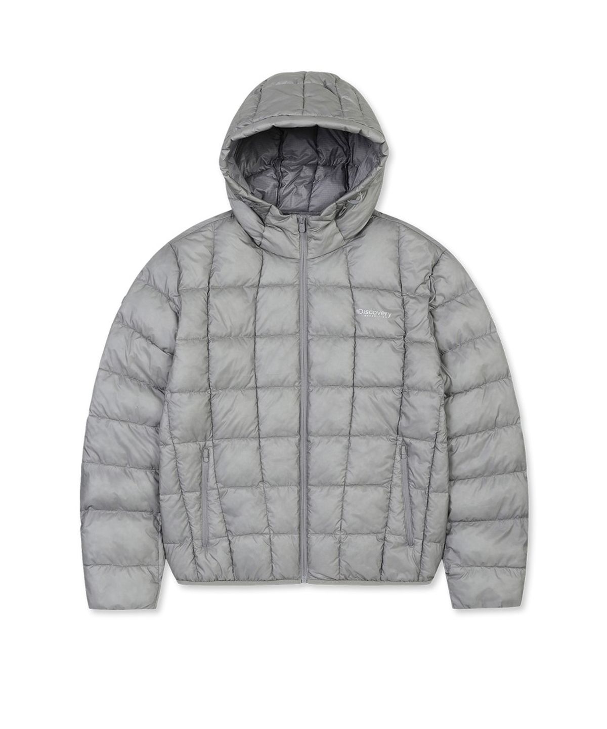 디스커버리 익스페디션(DISCOVERY EXPEDITION) 남성 올버트 후드 경량 패딩자켓 (GREY)