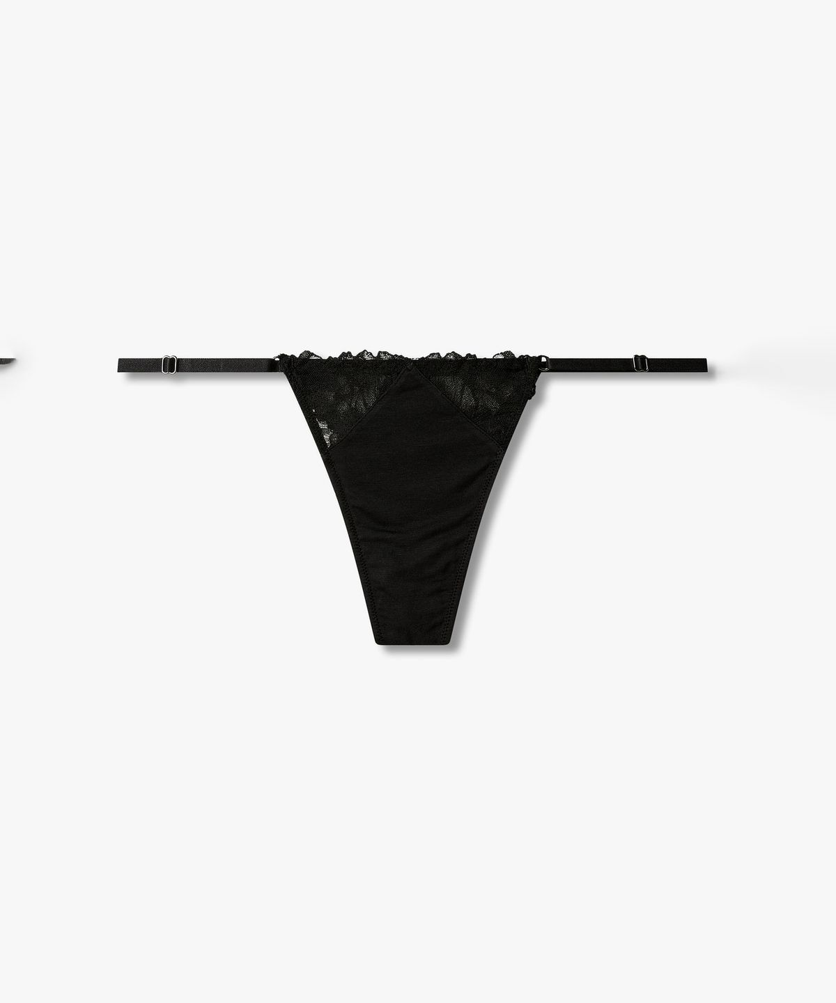 엠포리오 아르마니 언더웨어(EMPORIO ARMANI UNDERWEAR) 여성 플로럴 레이스 티팬티_블랙 0826310521