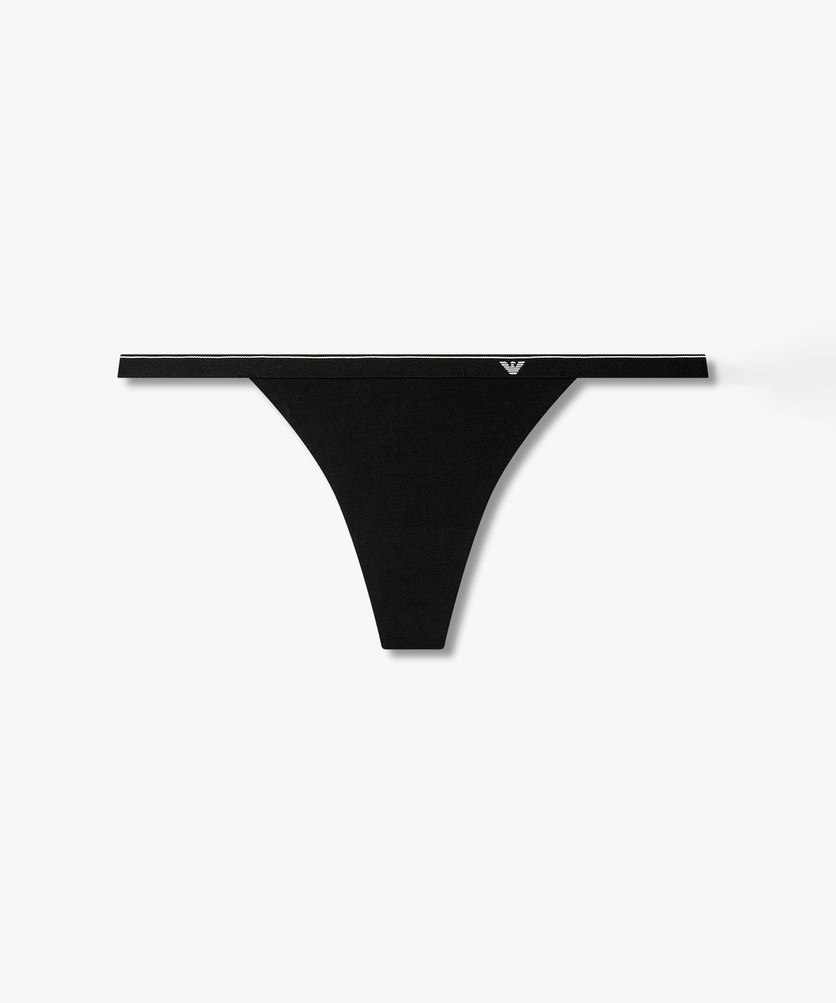 엠포리오 아르마니 언더웨어(EMPORIO ARMANI UNDERWEAR) 여성 이글 로고 밴딩 티팬티_블랙 0826310519
